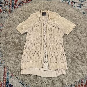 Anthropologie Guinevere oversized open short sleeve cardigan medium
